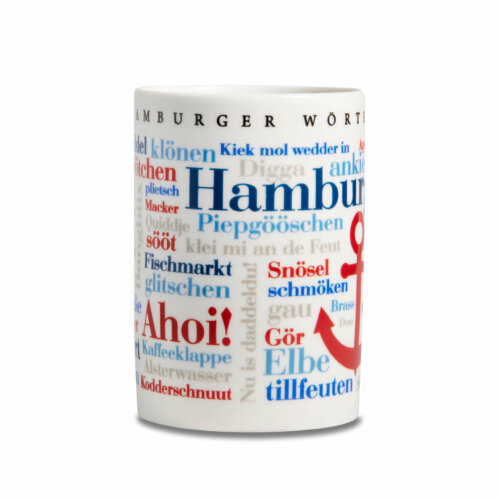 Kaffeebecher - Tasse Hamburger Wörter Frontal