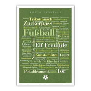 Das Fußball-Poster mit den schönsten, kreativsten, lustigsten und kuriosesten Wörtern aus der Fußballwelt.